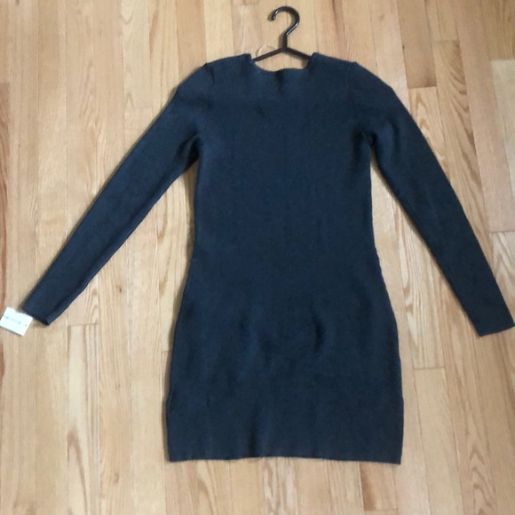 Gray ribbed tunic with pockets - Picture 5 of 5